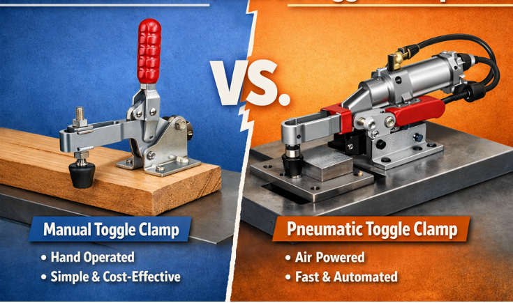 Comparison of manual toggle clamps and pneumatic toggle clamps in an Indian factory